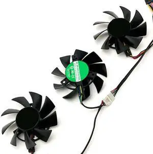 Graphics Card Cooling Fans Replacement forASUS TUF3 TUF X3 RX 5700XT 5700 GTX 1660 1660S 1660TI Gaming Series 75mm PLA08015S12HH 12V 0.35A 7Pin Video Card Cooler Fans GPU Fan