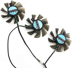 Graphics Card Cooling Fans Suitable forforAMD forGigabyte forMSI forPowerColor forSapphire forXFX Radeon VII Series Desktop 75mm FD8015H12S 12V 0.32A 4Pin Video Card Cooler Fans GPU Fan