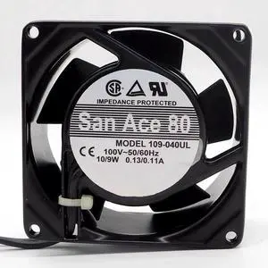 AC100V 10/9W 0.13/0.11A 109-040UL 8042 8cm 2-wire inverter cooling fan