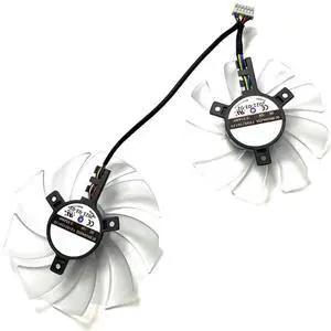 Graphics Card Cooling Fans Suitable forPowerColor forDATALAND RX 6700XT Hellhound/Hellhound Spectral White Series Desktop FD10015H12D 95mm 12V 0.55A 4Pin Video Card Cooler Fans GPU Fan (Fan-A)