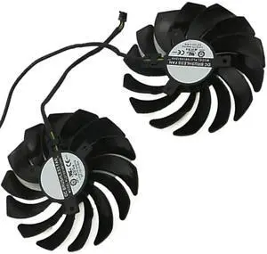 2pcs/ lot Graphics Card Cooling Fans Suitable forMSI RTX 3050 3060 3060TI 3070 Ventus 2X RX 6600 6600XT 6650XT 6700XT 6750XT MECH 2X Series Desktop PLD10010S12HH 95mm 12V 0.40A 4Pin (2pcs)