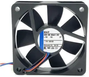 614F 24V 45mA 1.1W 60mm 2-Wire Cooling Fan 60X60X15MM