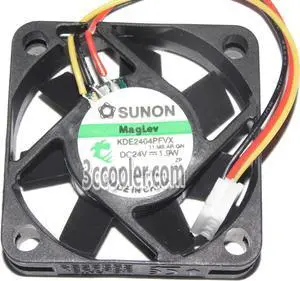 for SUNON 4010 40*10mm KDE2404PFVX 11.MS.AR.GN 24V 1.9W 3 Wires 3 Pins Case fan 4CM mini cooler
