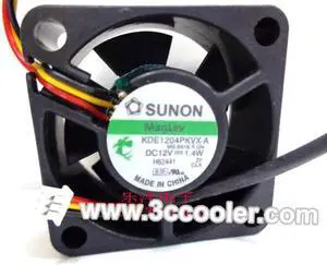 for Sunon KDE1204PKVX-A MS.B518.R.GN 12V 1.4W 4020 3 Wires 3 Pins Connector DC Fan