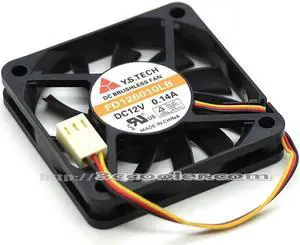 for Y.S.TECH 6010 6CM FD126010LB 12V 0.14A 3 Wires 3 Pins case Fan