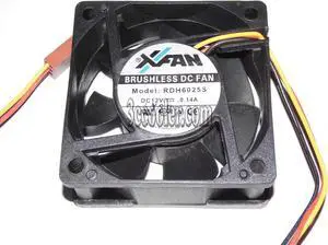 for XFan 60*25mm RDH6025S 12V 0.14A 3 wires 3 pins 6CM Case fan cpu cooler for XFan 60*25mm RDH6025S 12V 0.14A 3 wires 3 pins 6CM Case fan cpu cooler