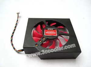 for NTK FD8015U12S 12V 0.5A 4 Wires with Black Cover Replacement XFX RADEON HD 6950 Cooler Fan