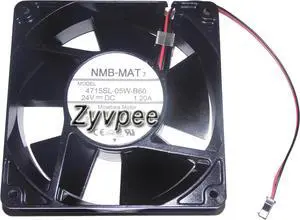 for Original 120x38mm NMB 4715SL-05W-B60 24V 1.2A 2 Wires 2 Pins Water-proof Axial Fan