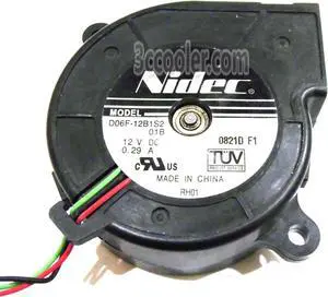 for NIDEC D06F-12B1S2 01B 12V 0.29A 3 Wires Blower For projector for NIDEC D06F-12B1S2 01B 12V 0.29A 3 Wires Blower For projector