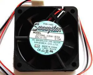 for DC Square Cooler of NMB 6025 2410ML-05W-B59 L04 with 24V 0.13A 3-Wires 3 Pins case fan inverter converter fan