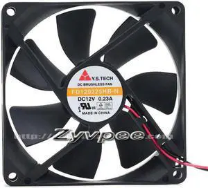 for Y.S.TECH 9025 FD129225HB-N 12V 0.23A 2 wires 2 pins 9cm case fan axial fan