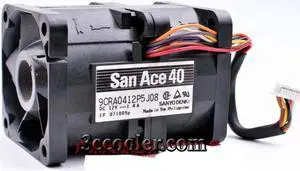 for 40mm Server Cooling San Ace40 9CRA0412P5J08 4cm 4056 12V 1.4A 8 wires 8 pins Cooling Fan for 40mm Server Cooling San Ace40 9CRA0412P5J08 4cm 4056 12V 1.4A 8 wires 8 pins Cooling Fan