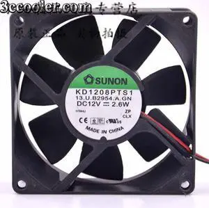 for 80MM Case Cooling SUNON KD1208PTS1 12V 2.6W 8025 2 Wires Fan
