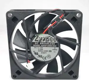for 80mm CPU Cooling AD0812MB-D90 12V 0.20A 2 Wire 2 Pins Case Fan 80x15mm