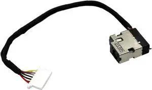 AC DC Jack Power Plug in Charging Port Connector Socket with Wire Cable Harness for HP ProBook 450 G5 455 G5 470 G5