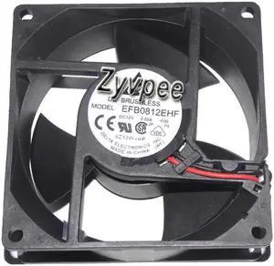 for 80mm 8032 Zyvpee EFB0812EHF -F00 DC12V 0.68A 2 Wires 8CM Server Cooling Fan