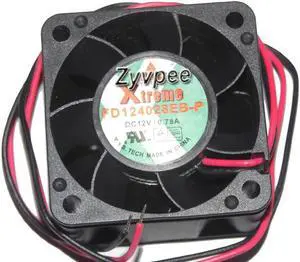 for 4028 FD124028EB-P 12V 0.78A 2 Wires 40mm Case Cooling Fan