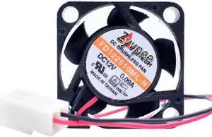 for Y.S.TECH 2510 FD122510ML-N 12V 0.09A 2 Wire 2 pins mini case fan,25mm micro cooler