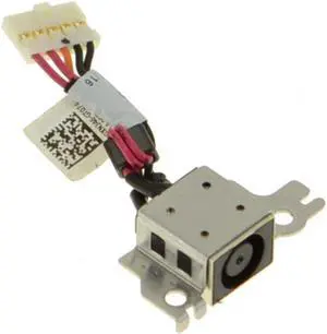New AC DC Jack Power Plug In Charging Port Connector Socket with Wire Cable Harness for Dell Chromebook 11 (3180 / 3189) DP/N: XNJ46, 0XNJ46 DC30100ZI00 DC30100ZR00