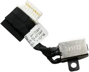 AC DC Jack Power Plug in Charging Port Connector Socket with Wire Cable Harness Replacement for Dell Inspiron 14 (5480) / 15 (5580) / Vostro 5581 P/N:450.0F703.0001