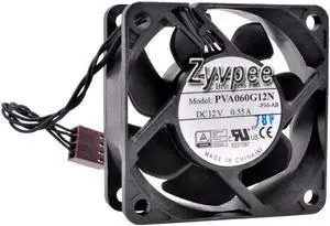 for 60mm 6025 Zyvpee PVA060G12N -P16-AB 12V 0.55A 4Wires 4 Pins 6cm Chassis CPU Cooling Fan