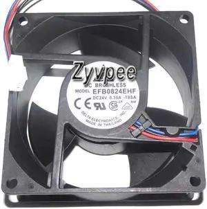 for 80mm 8032 Zyvpee EFB0824EHF -T8SA 24V 0.35A 3 Wires 8CM Emerson Ct Cooling Fan for 80mm 8032 Zyvpee EFB0824EHF -T8SA 24V 0.35A 3 Wires 8CM Emerson Ct Cooling Fan