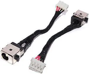 New AC DC Jack Power Plug In Charging Port Connector Socket with Wire Cable Harness for Toshiba Satellite Radius L15W-B0301SM L15W-B0302SL L15W-B1120 L15W-B1181SM L15W-B1208 L15W-B1208D