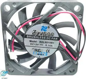 for 60MM XINRUILIAN 6010 RDL6010B1 12V 0.14A 2 Wires 6CM Cooling Fan