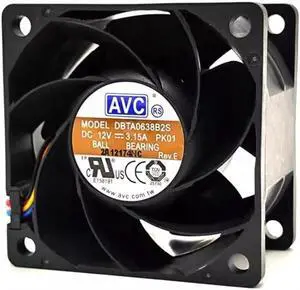 for 60mm DBTA0638B2S PK01 12V 3.15A 4Wire PWM 654577-001 Server Fan 60x38mm