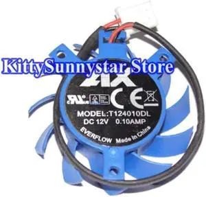 for AX T124010DL 12V 0.1A 2 wires framelesss vga fan graphics card cooling