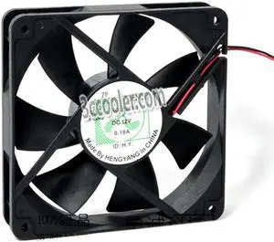 for 120MM RDL1225S 12V 0.18A 2 Wires 12CM Cooling Fan 120x25mm
