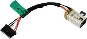 AC DC Jack Power Plug in Charging Port Connector Socket with Wire Cable Harness Replacement for HP Elitebook Folio 14" 1040 G3 728598-SD6 V2W21UT