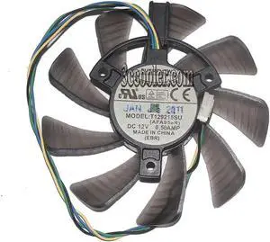 for T129215SU 12V 0.5A 4 wires vga Cooling Fan for GTX460 UNIKA GTX460