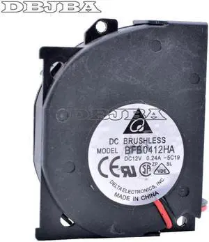 Fan for Delta BFB0412HA 4510 40x50x10mm DC 12V 0.24A Double Ball Bearing Side Blower Fan