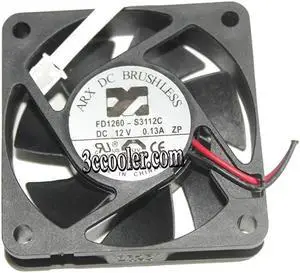 for 60MM 6015 FD1260-S3112C 12V 0.13A 2 Wires 6CM Cooling Fan