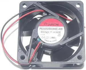 for 60mm PE60252BX-000C-A99 24V 4.56W 2 Wires 6CM Cooling Fan 60x25mm