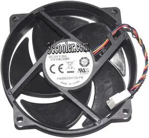for 9CM FA09025H12LPB 171116C3306 12V 0.36A 4Wires Cooling Fan for I3 I5 I7 775 Core CPU