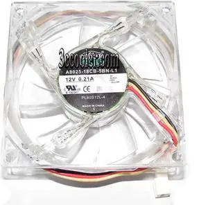 for A8025-18CB-5BN-L1 PL80S12L-4 12V 0.21A 3 wires LED CPU Cooling 80x25mm