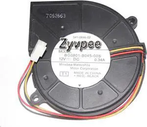 for NMB 8018 8CM BG0801-B045-00S 12V 0.34A 3 Wires 3 Pins Case Blower Fan, projector fan