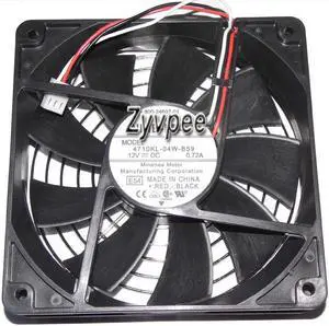 for 120MM PC Server Power Cooling NMB 12025 4710KL-04W-B59 12V 0.72A 3 Wires 800-24607-01 12CM Case Fan with Aluminum alloy mesh