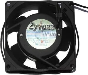 for 80x80x38mm SJ8038HA2 Balls 220-240V 15W 25CFM 2600RPM 2 wires Aluminum Blade 8cm AC Fan