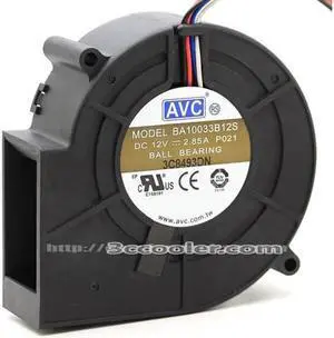 for AVC 10CM 9733 BA10033B12S 12V 2.85A 4 Wires 4 Pins PWM Case Fan For R510G6