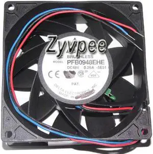 for 90mm 9038 PFB0948EHE -5E51 DC48V 0.26A 3 Wires 9CM Power Cooling Fan