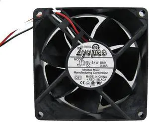 for 80MM 8025 800-24608-02 D51 DC12V 0.46A 3 Wires 3 Pins 8CM CPU Cooling