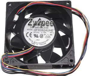 for 90mm 9038 Zyvpee QFR0924UHE -8F1J DC24V 0.75A 4 Wires 4 Pins 9CM Inverter Cooling