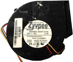 for 97MM 9733 BG0903-B047-VTS T1 05 03 12V 2.1A 3 Wires 10CM Server Cooling
