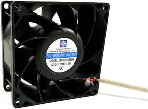 for SM8038BH 80*38mm DC 24V 0.35A 2 wires 2 pins Balls bearing 8CM axial fan