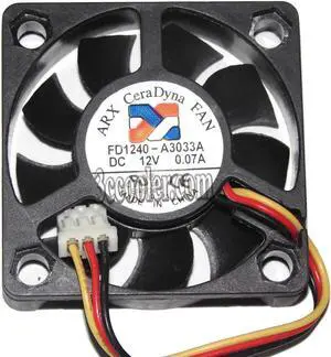for ARX 40*10mm 4cm FD1240-A3033A 12V 0.07A 3 wires 3 pins case fan cpu cooler