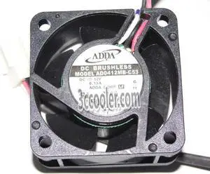for ADDA 40x20mm AD0412MB-C53 12V 0.13A 3 Wires 3 Pins Case Fan 4CM Inverter Cooler