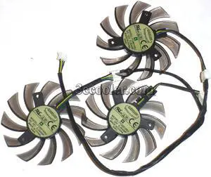for EVERFLOW 8010 T128010SU 12V 0.35A 4 wires 4 pins brown & transparent frameless vga fan 3 pcs /group graphics card cooler
